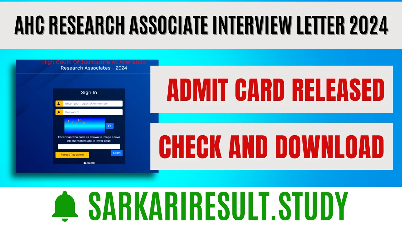 AHC Research Associate Interview Letter 2024