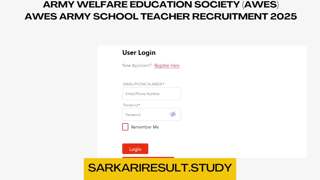 AWES Army School Teacher Recruitment 2025