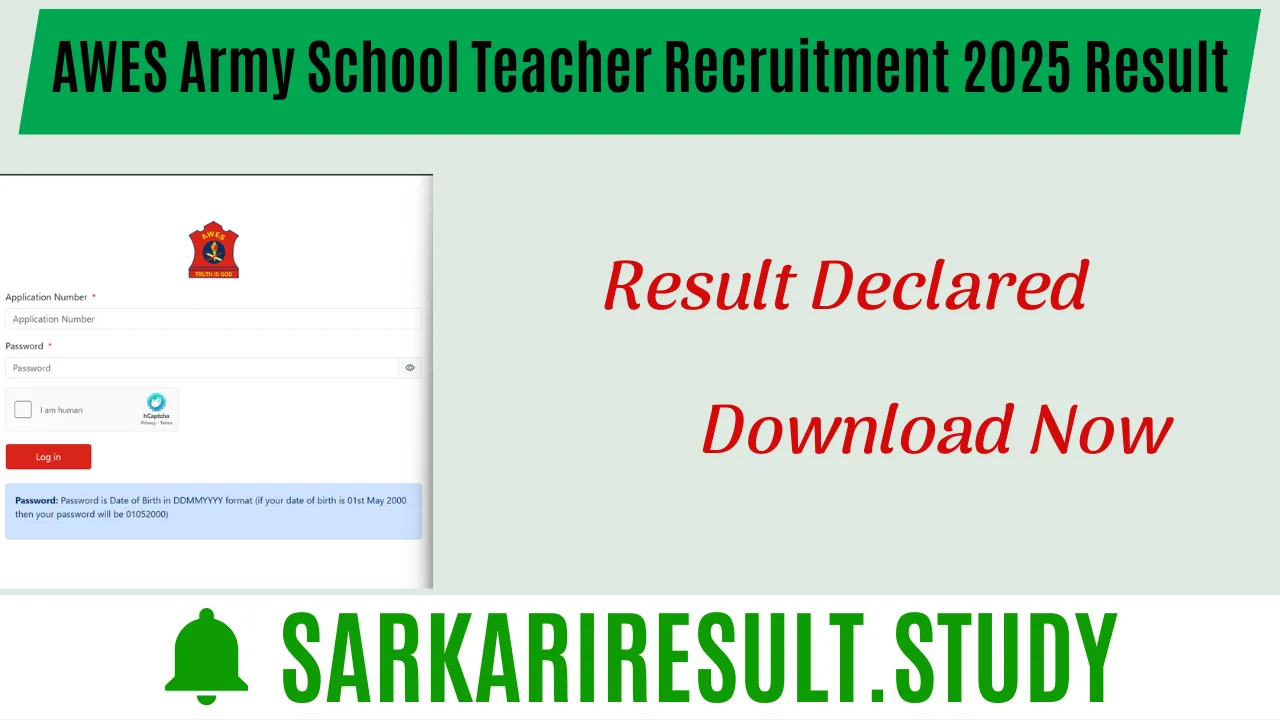 AWES TGT, PGT, PRT Recruitment 2025 Result
