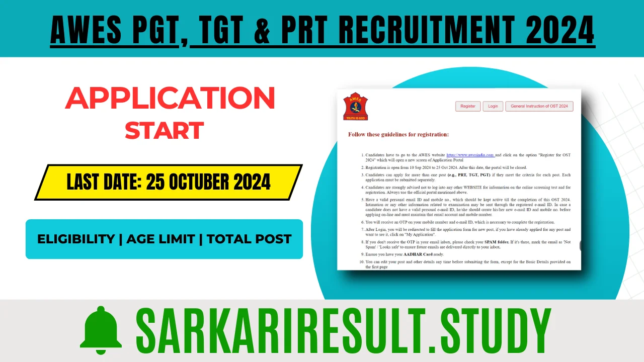 AWES PGT, TGT & PRT Recruitment 2024