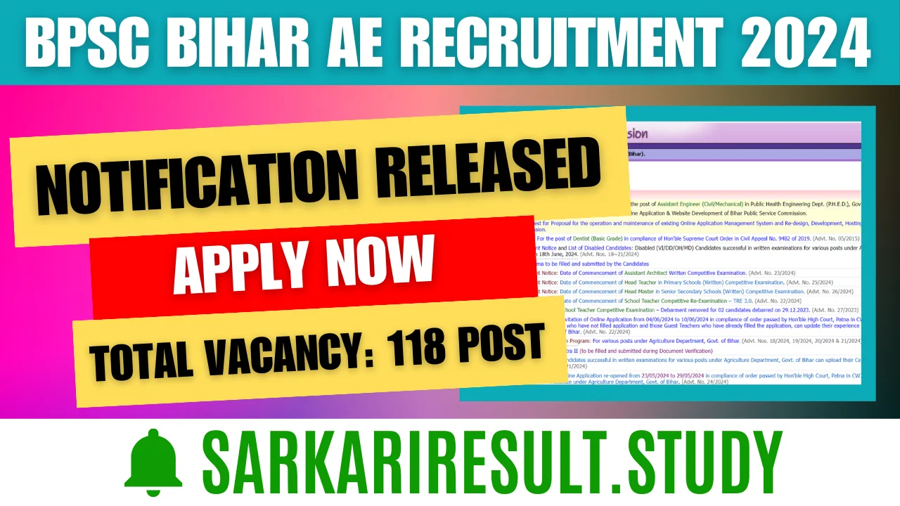 BPSC Bihar AE Recruitment 2024