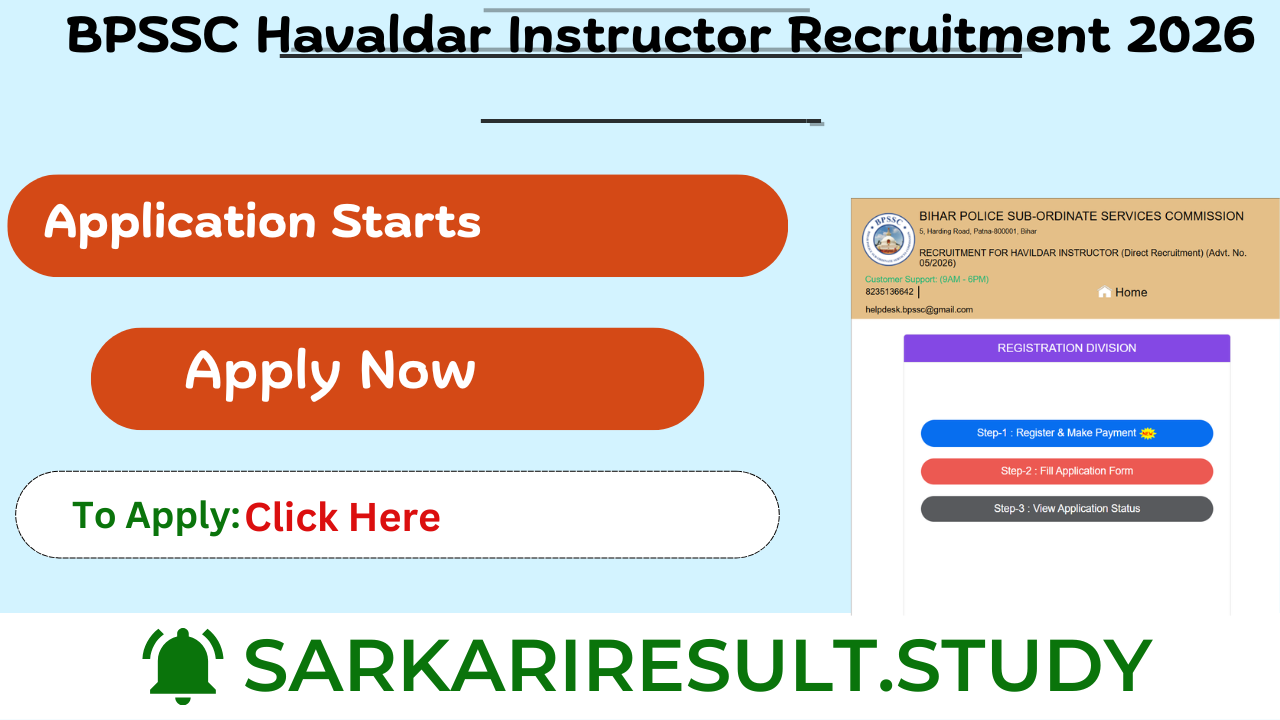 BPSSC Havaldar Instructor Recruitment 2026