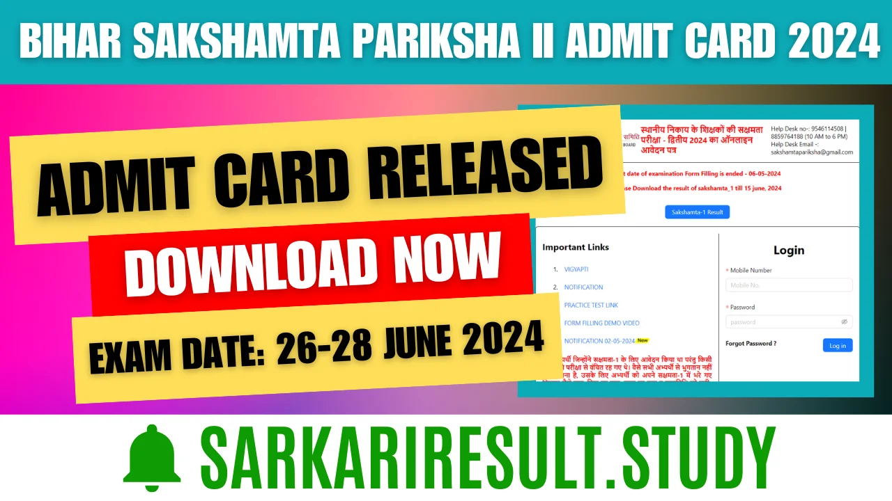 Bihar Sakshamta Pariksha II 2024 Postponed