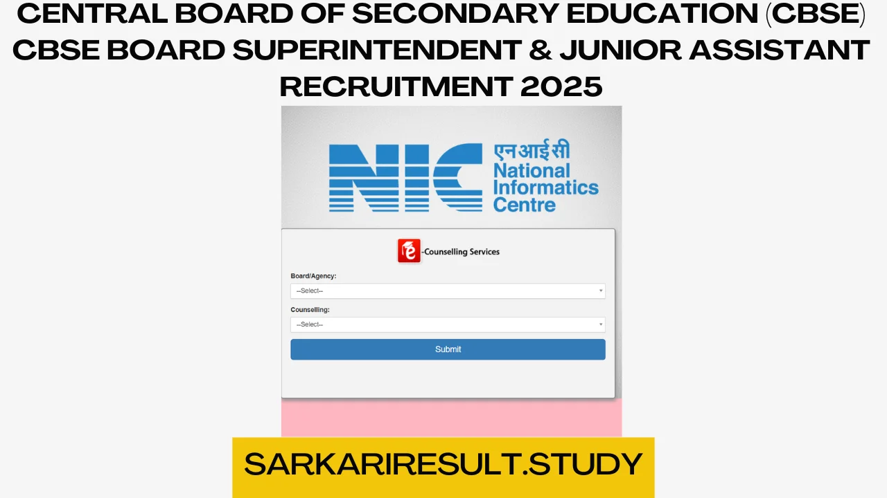 CBSE Board Various Post Recruitment 2025 Tier II Admit Card