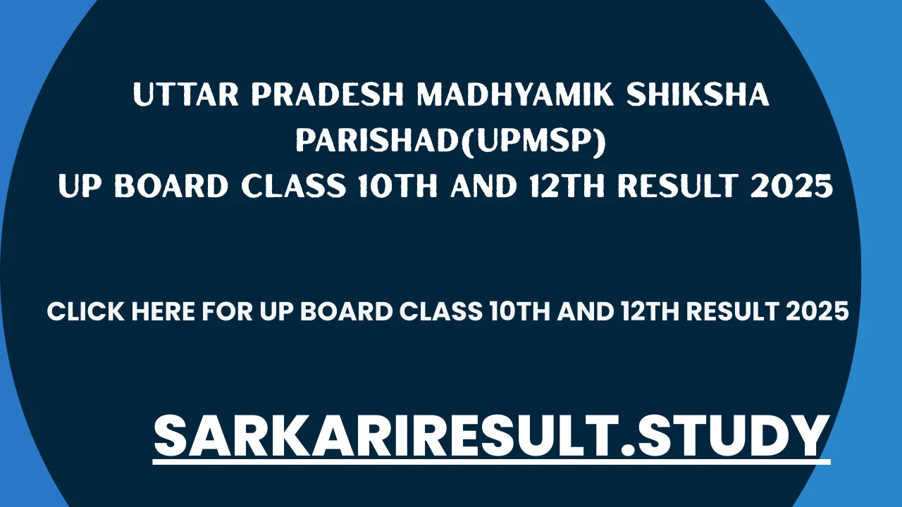 UP Board Class 10th and 12th Result 2025 
