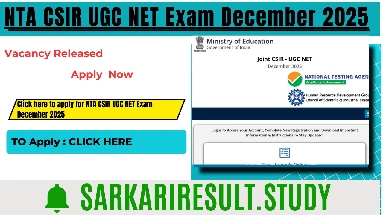 NTA CSIR UGC NET Exam December 2025