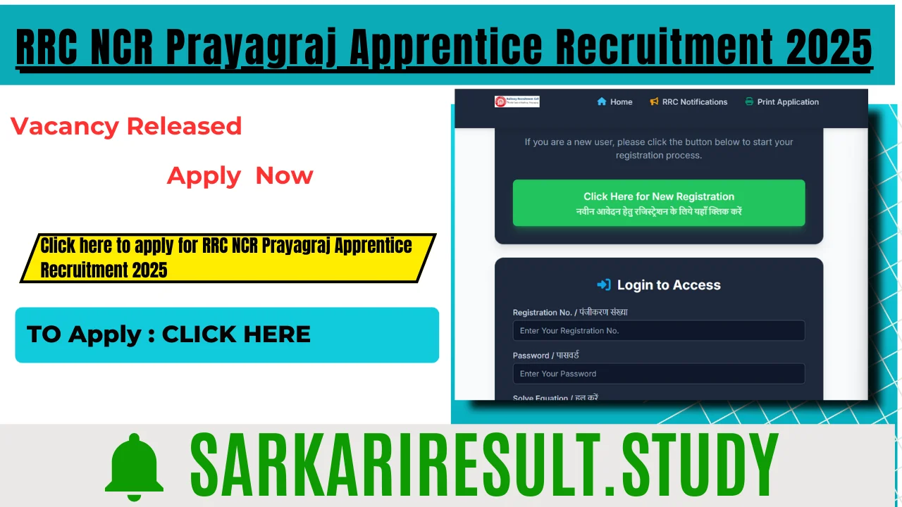 RRC NCR Prayagraj Apprentice Recruitment 2025
