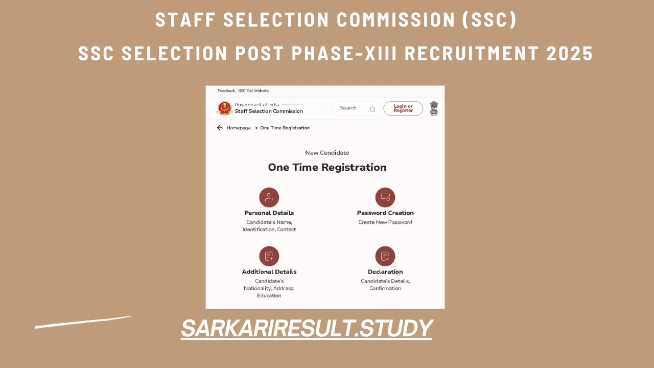 SSC Selection Post Phase-XIII Recruitment 2025