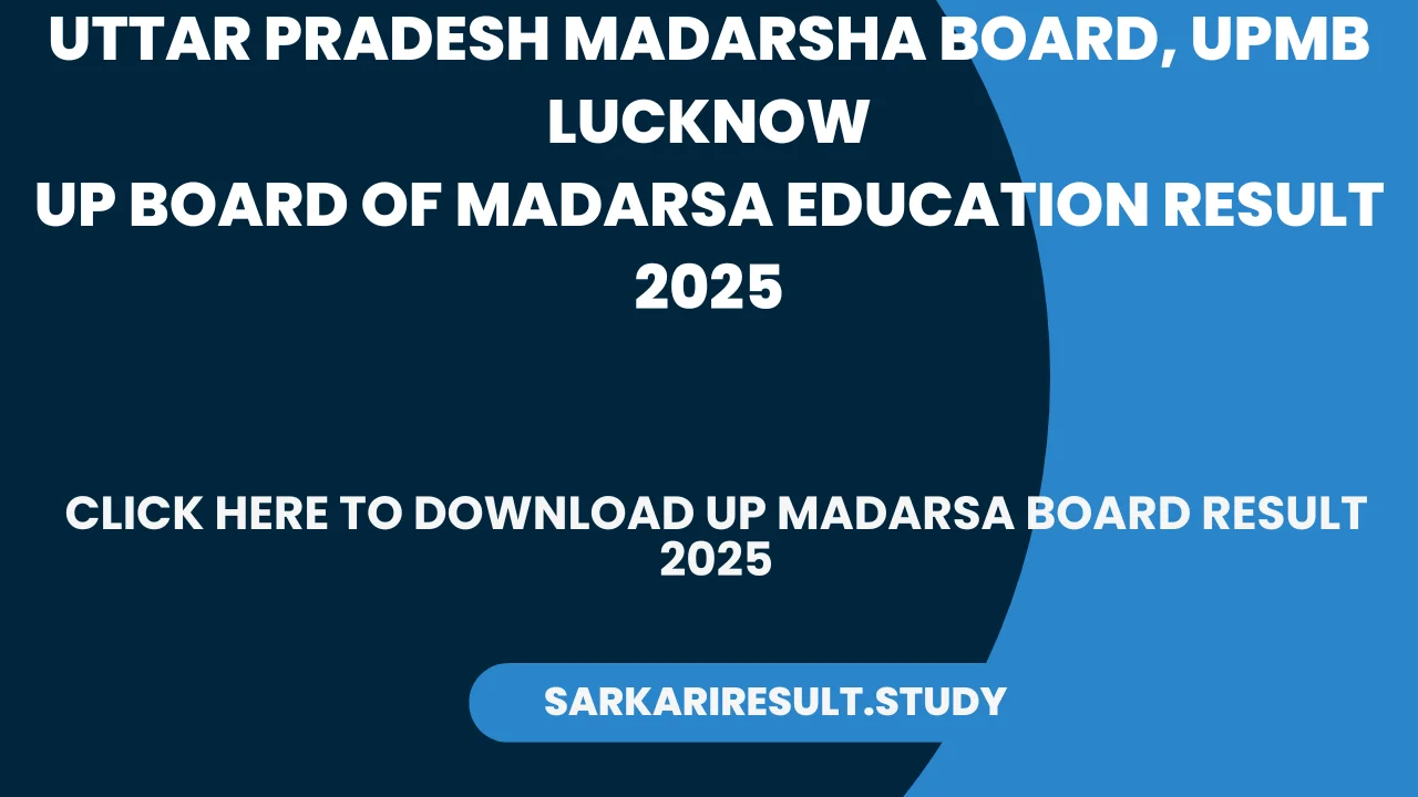UP Madarsa Board Result 2025