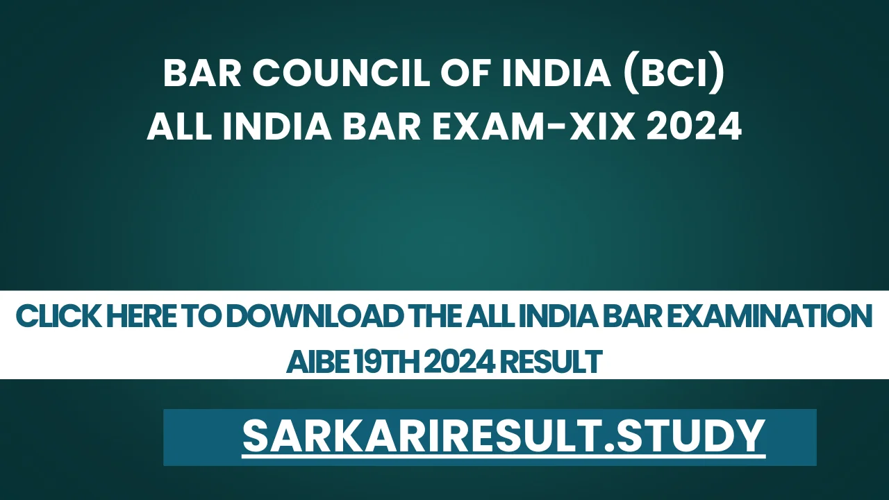  All India Bar Examination AIBE 19th 2024 Result