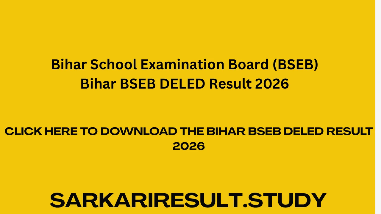 Bihar BSEB DELED Result 2026