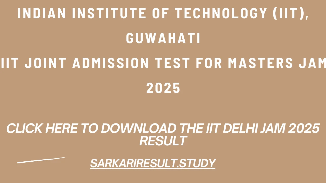 IIT Delhi JAM 2025 Result