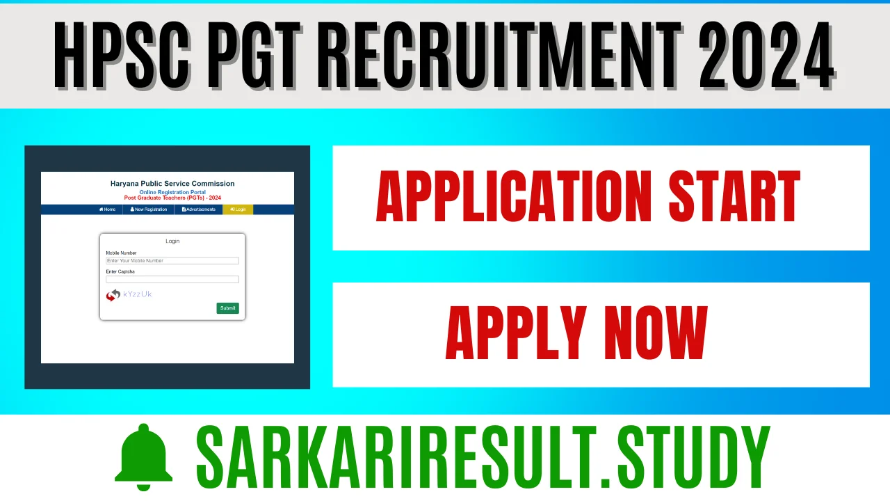 HPSC PGT Recruitment 2024