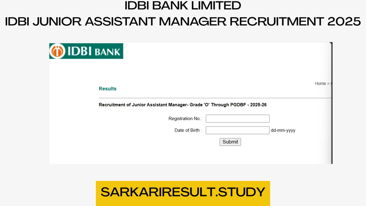 IDBI JAM Recruitment 2025 Final Result
