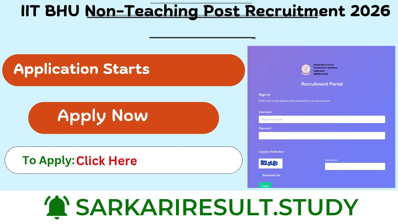IIT BHU Non-Teaching Post Recruitment 2026