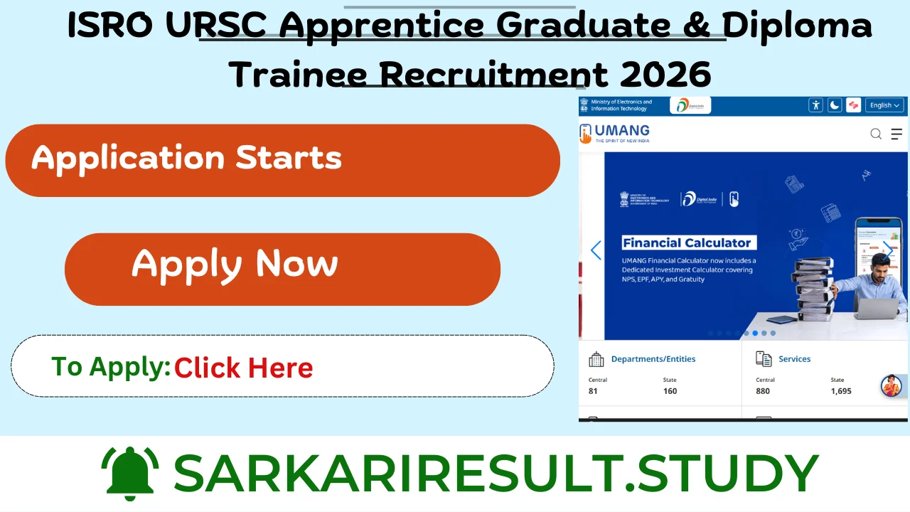 ISRO URSC Apprentice Recruitment 2026