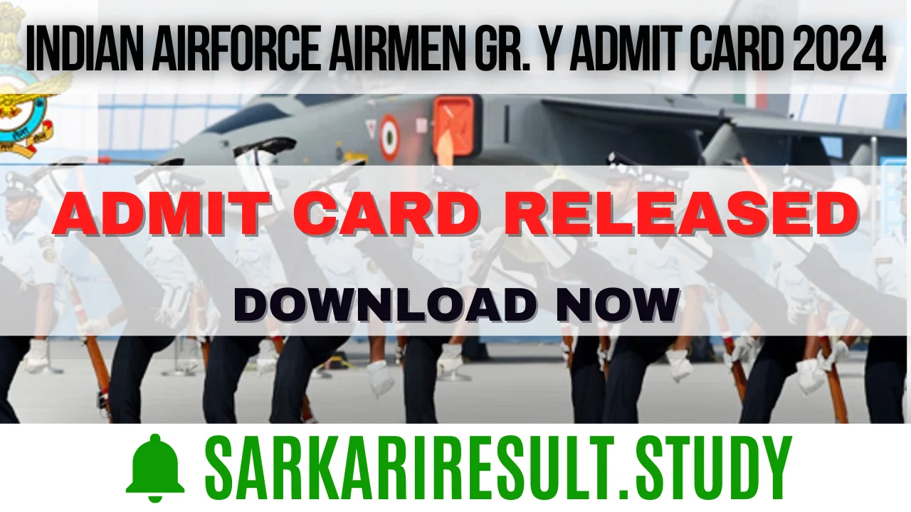 Indian Airforce Airmen Gr. Y Admit Card 2024