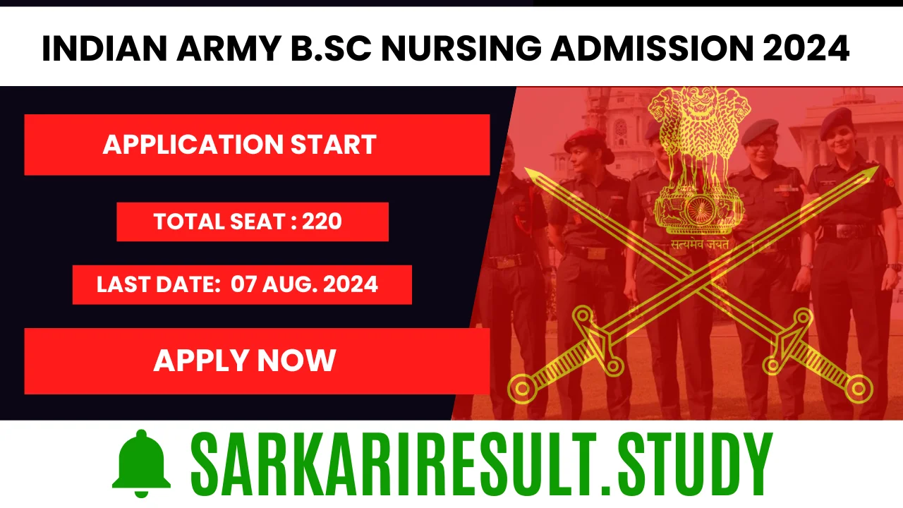 Indian Army B.SC Nursing Admission 2024