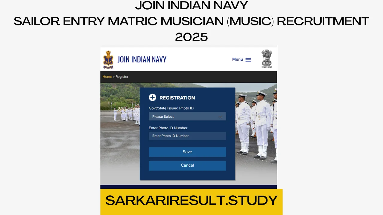 Indian Navy MR Musician Batch 02/2025 Recruitment 2025
