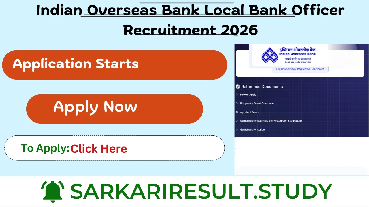 IOB Local Bank Officer LBO Recruitment 2026