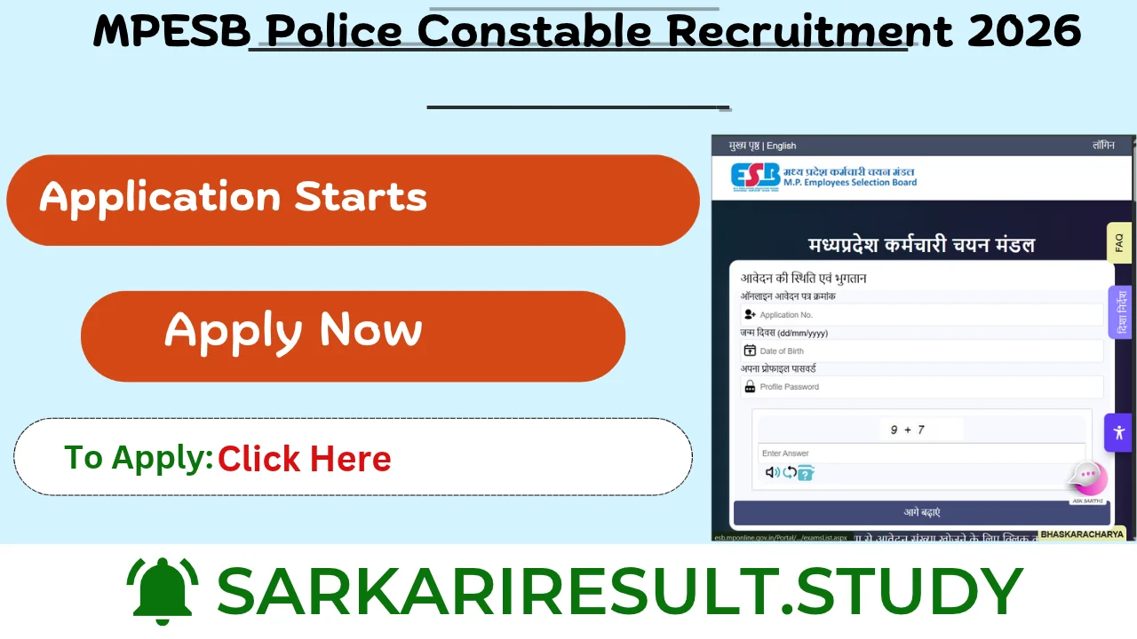MP Police Constable Recruitment 2026