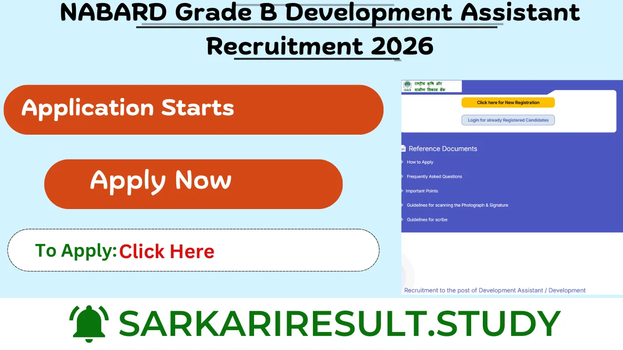 NABARD Grade B Development Assistant Recruitment 2026