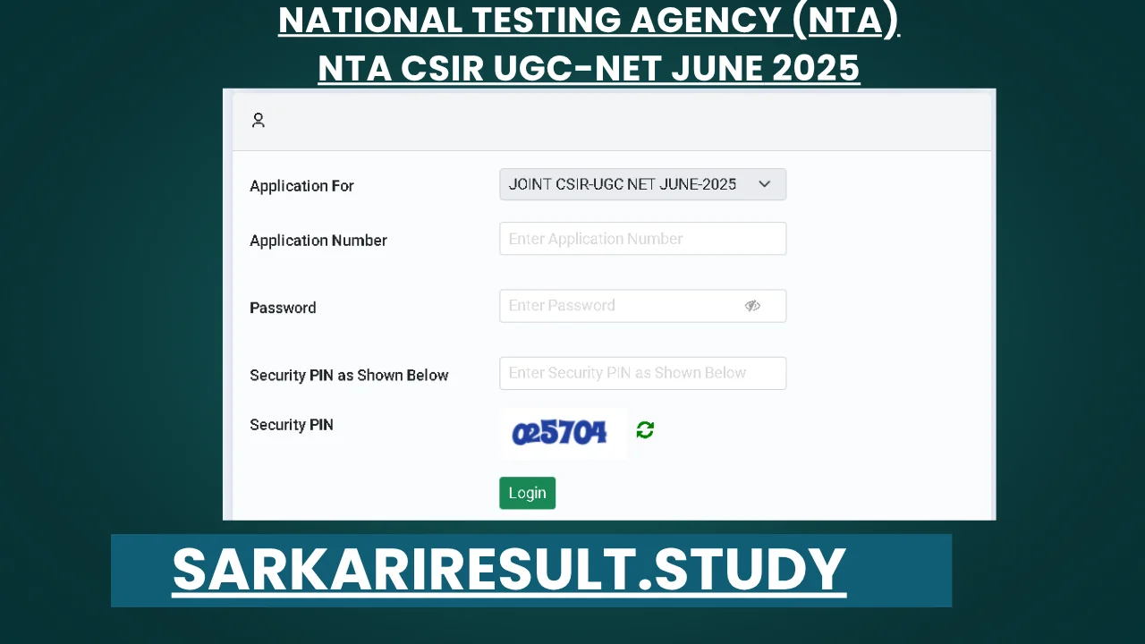 NTA CSIR UGC-NET June 2025