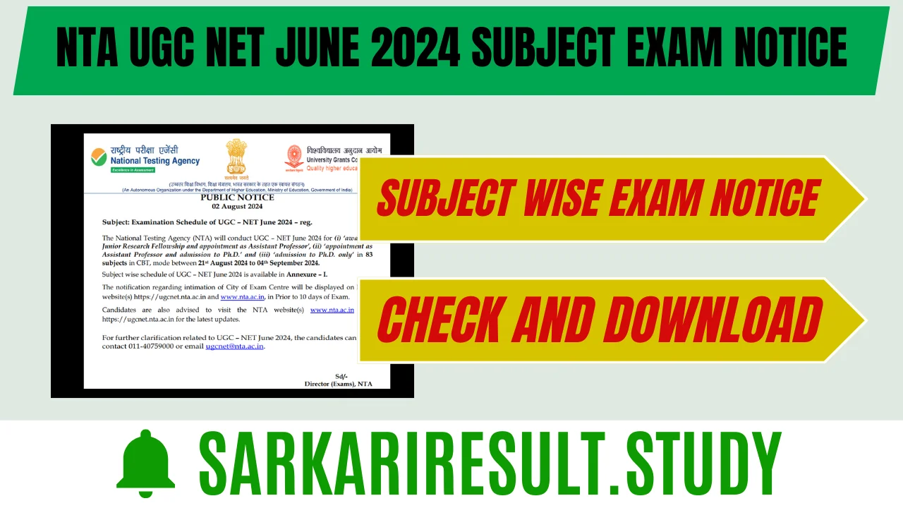 NTA UGC NET June 2024 Exam Notice