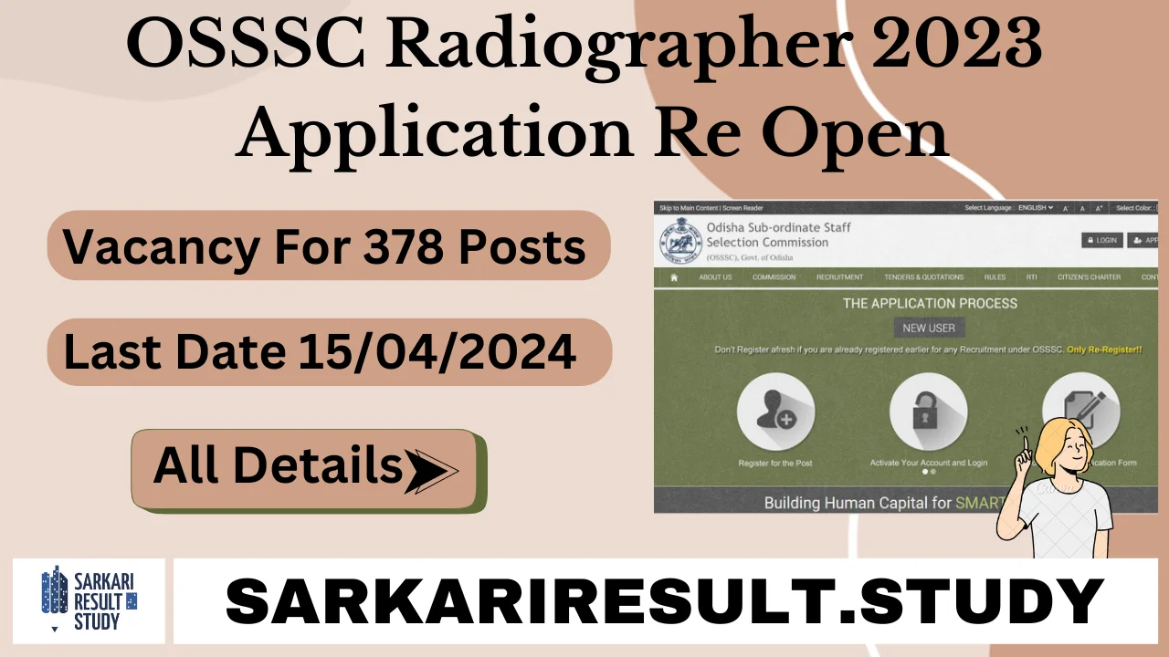 OSSSC Radiographer Vacancy 2023 Form Reopen