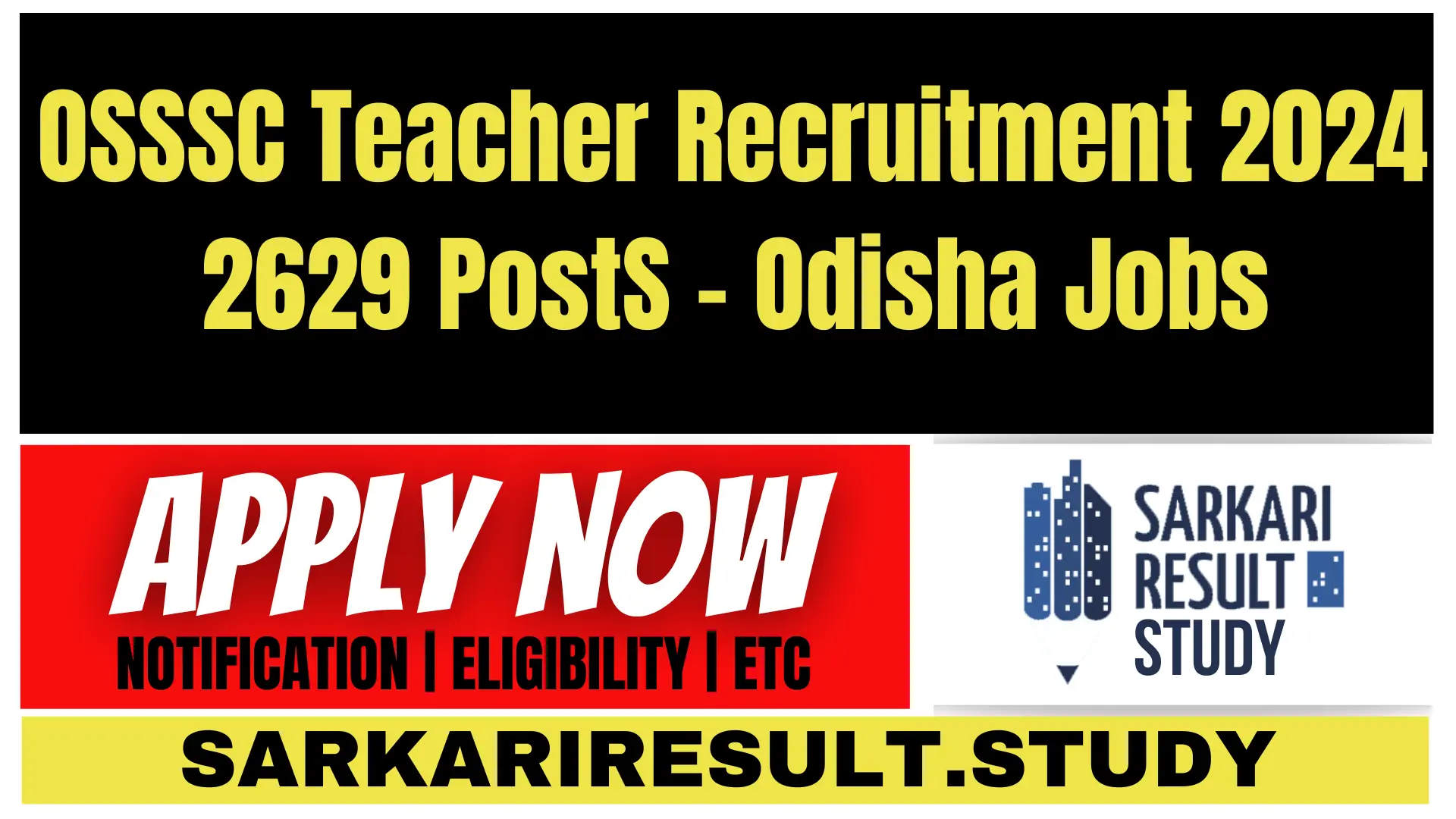 OSSSC Teacher Recruitment 2024