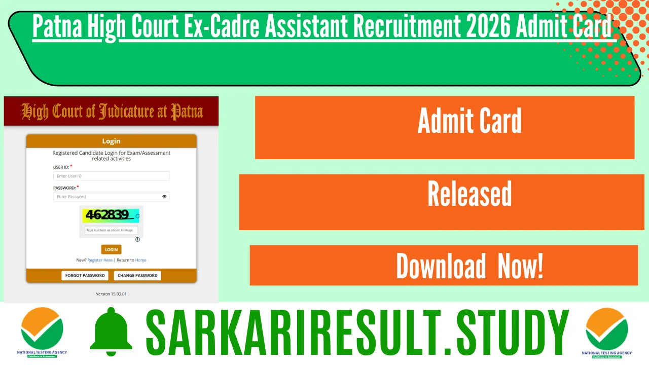 Patna High Court Ex-Cadre Assistant Recruitment 2026 Admit Card 