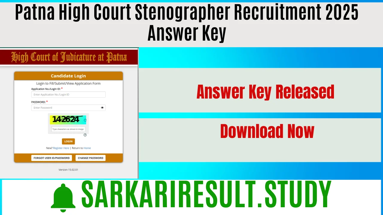 Patna High Court Stenographer Recruitment 2025 Answer Key