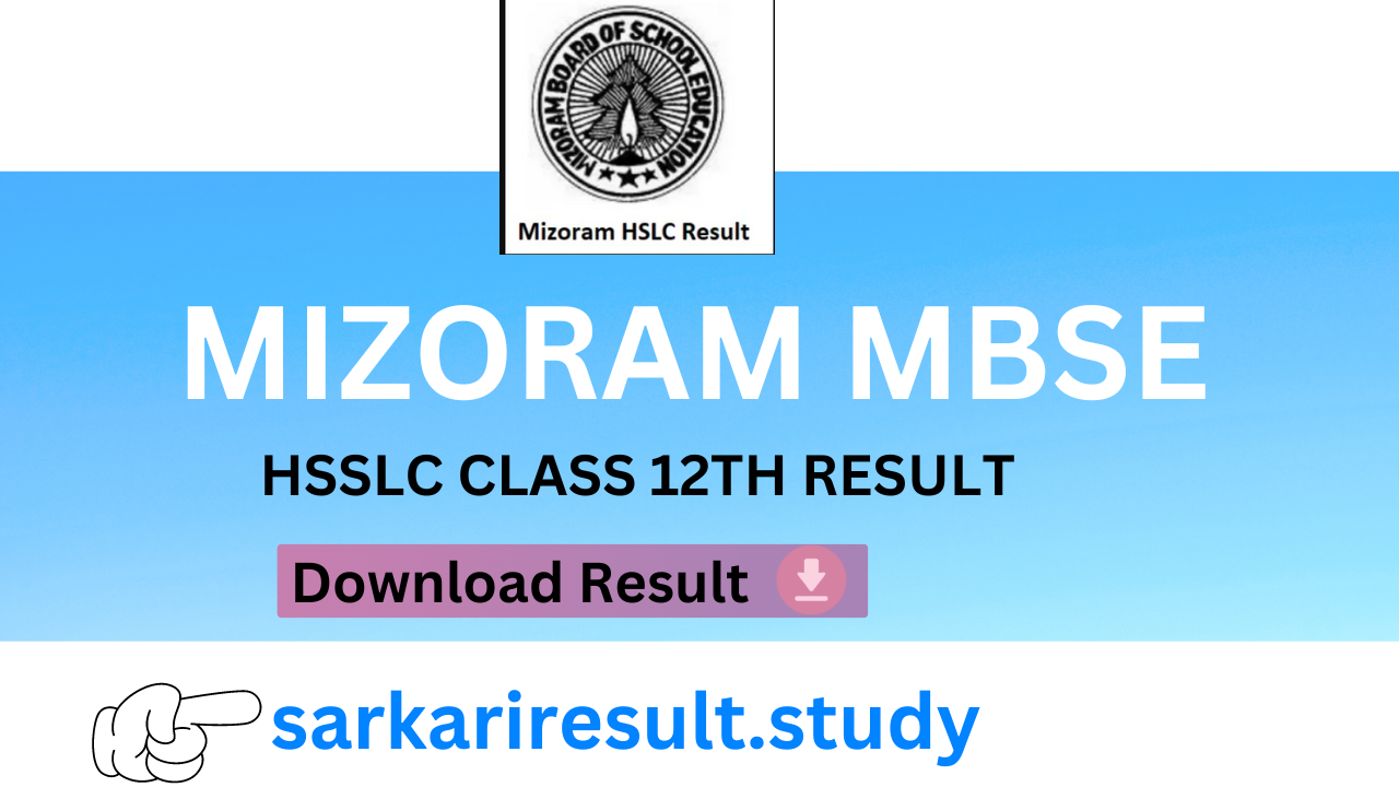 MBSE HSSLC Class 12th Result 2024
