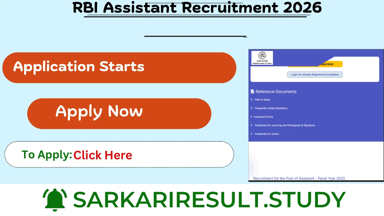 RBI Assistant Recruitment 2026