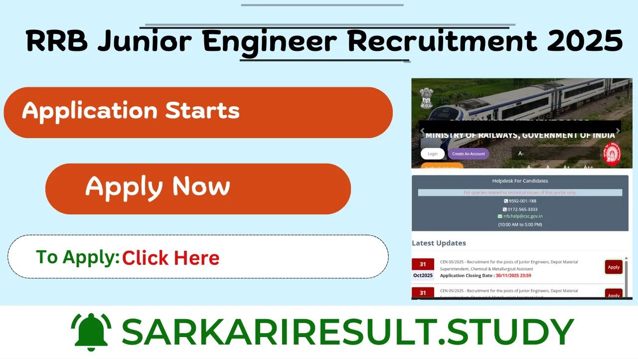 RRB Junior Engineer Recruitment 2025