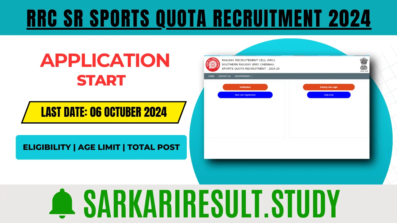 RRC SR Sports Quota Recruitment 2024