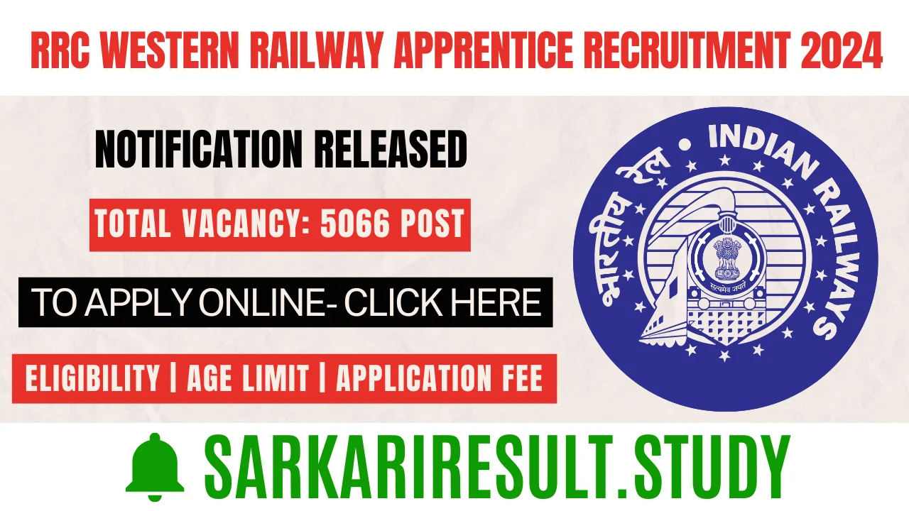 RRC Western Railway Apprentice Recruitment 2024