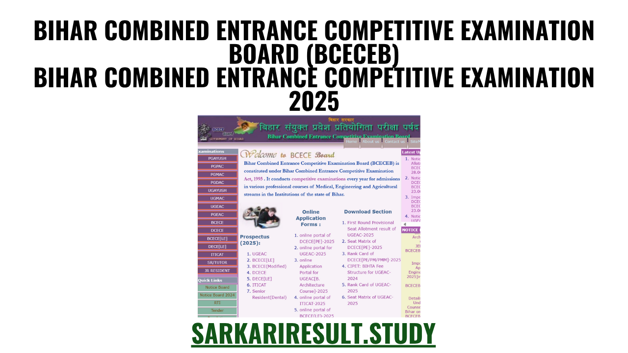 BCECEB Entrance Result 2025