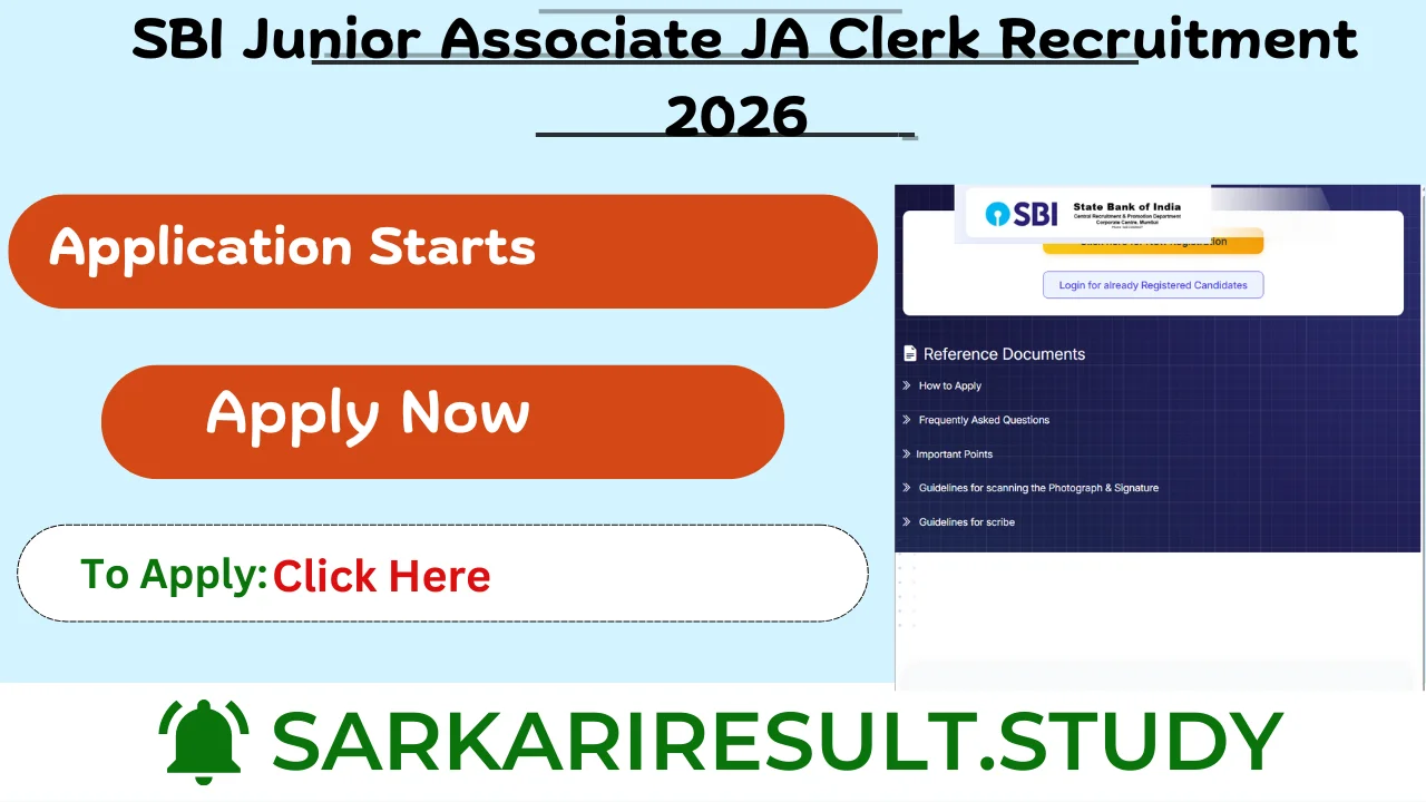 SBI Junior Associate JA Clerk Recruitment 2026