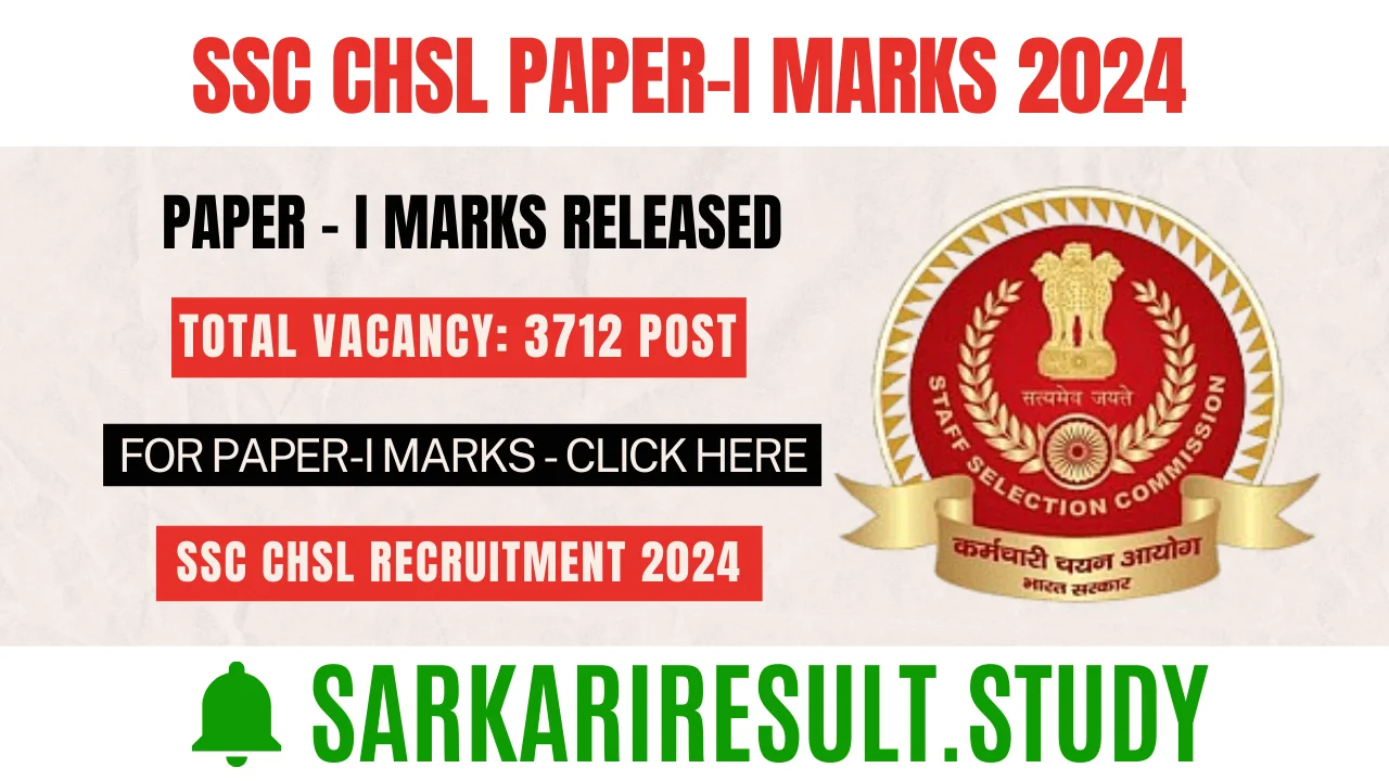 SSC CHSL Paper-I Marks 2024