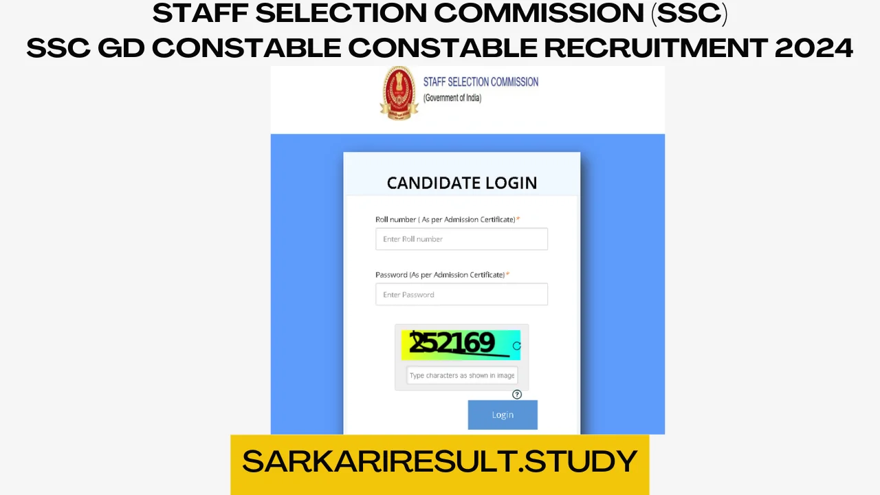 SSC GD Constable Constable Recruitment 2024 Score Card