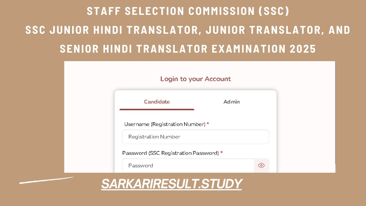 SSC Combined Hindi Translators JHT Recruitment 2025