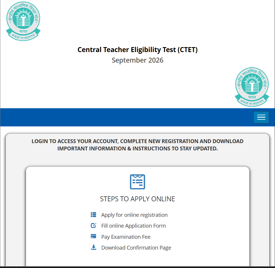CTET  September 2026