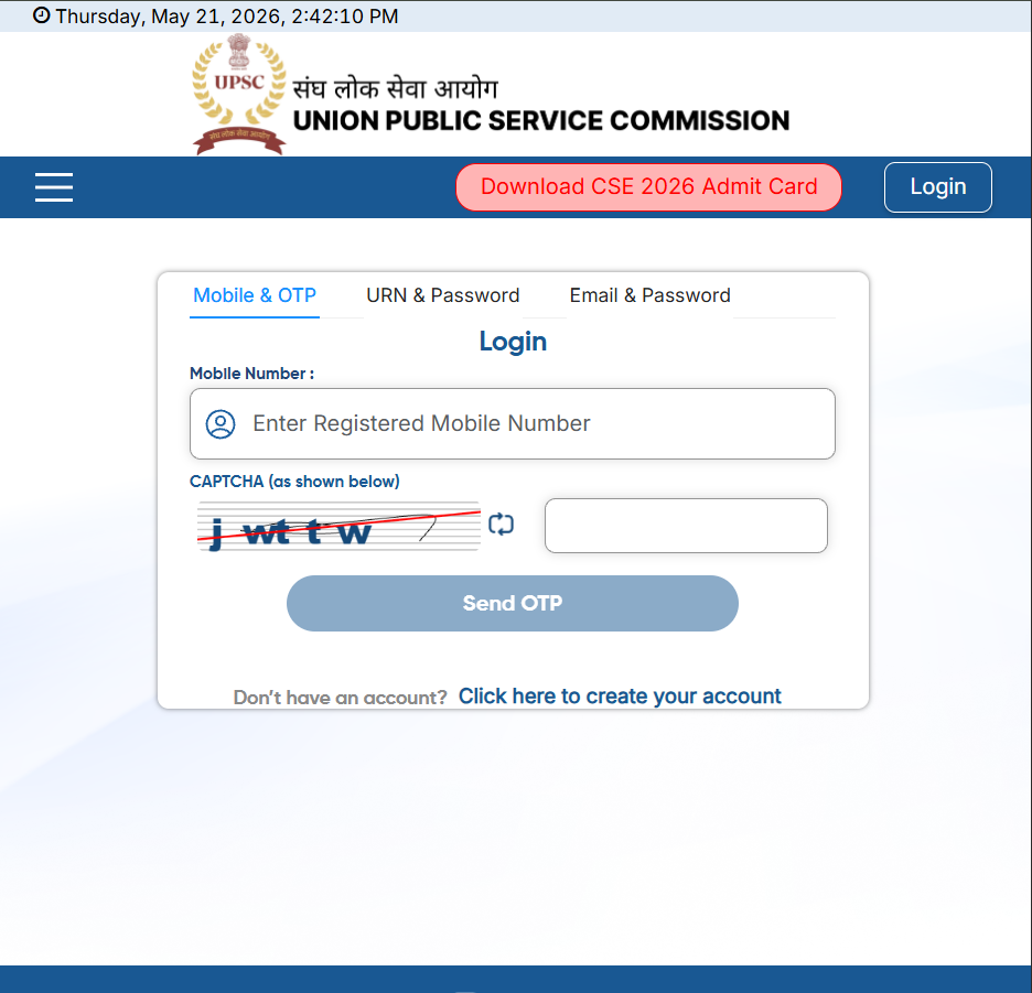UPSC Combined Defence Services (CDS) II Exam 2026
