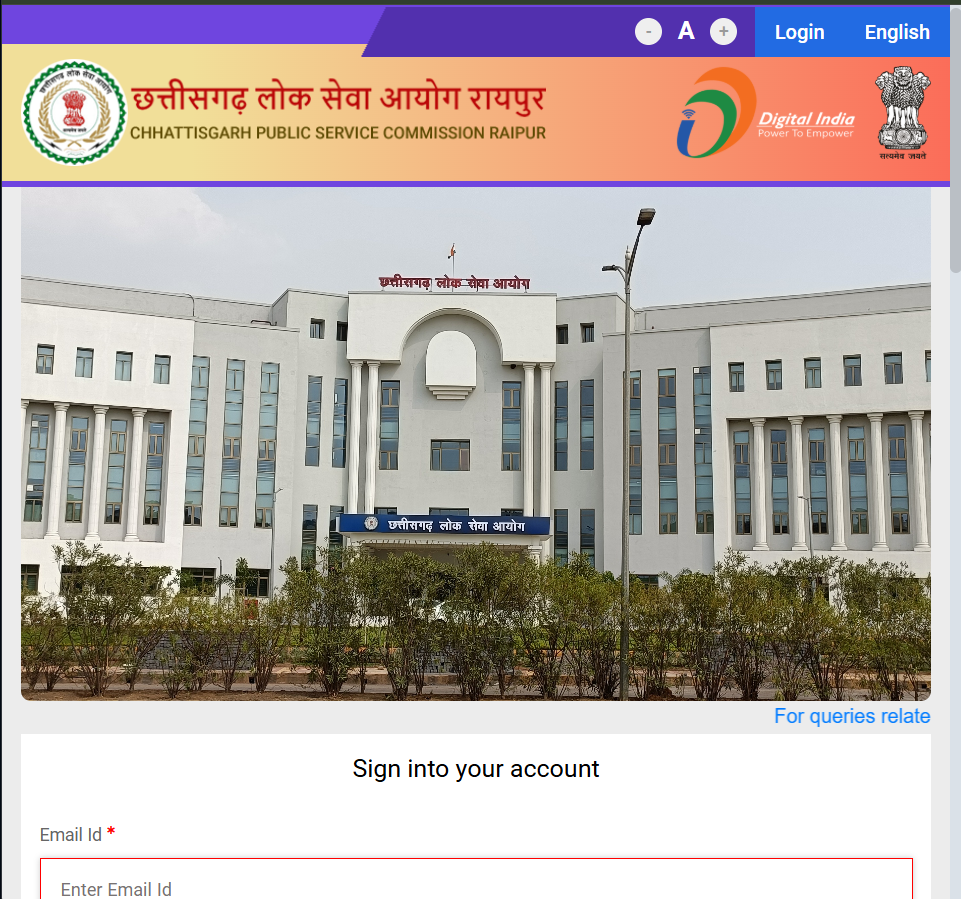 CGPSC Chhattisgarh State Service Exam SSE Recruitment 2025 Mains Admit Card 