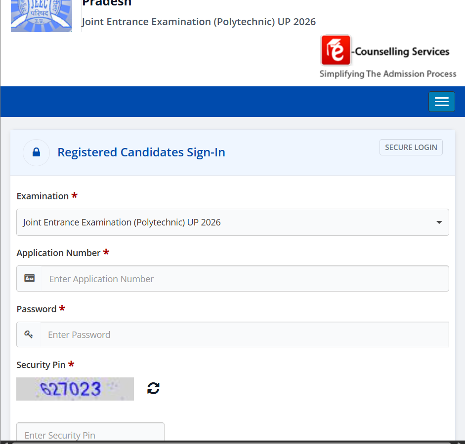 UPJEE UP Polytechnic JEECUP 2026 Admissions Admit Card
