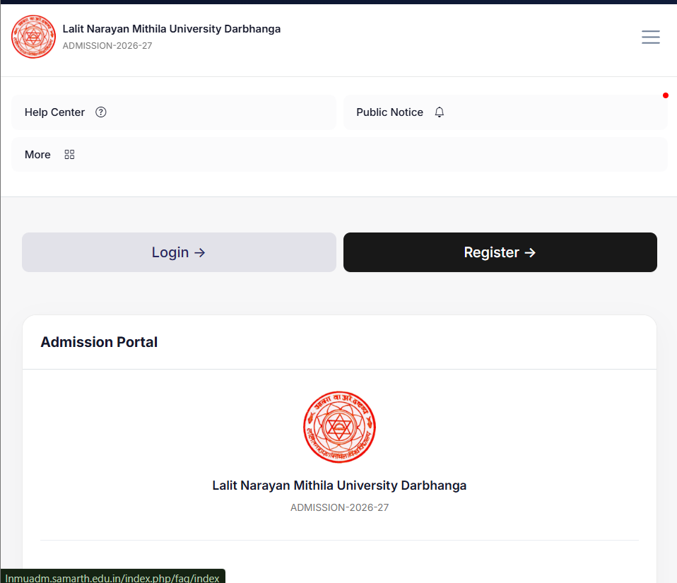 LNMU Under Graduate(UG) Admission 2026-30