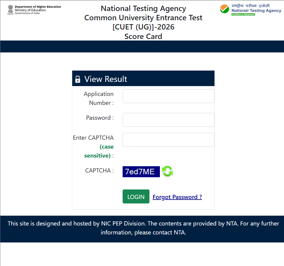 NTA CUET UG 2026 Result 