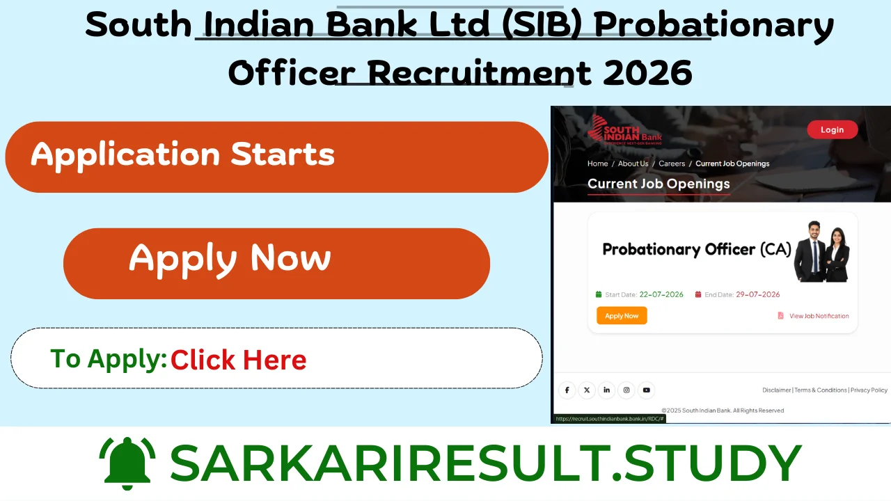 SIB PO Recruitment 2026