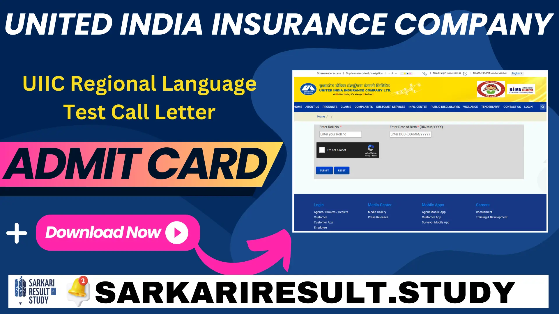 UIIC Assistant Regional Language Test Call Letter 2024